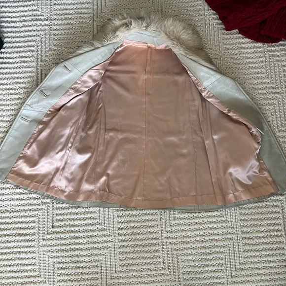 Vintage 60s/70s Fur leather Collar Coat - Picture 10 of 16